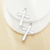 Keepsake Breast Milk Resin Cross Bezel Pendant Settings,Stainless Steel Silver Cross Pendant Charm,DIY Pendant Blank 1431466
