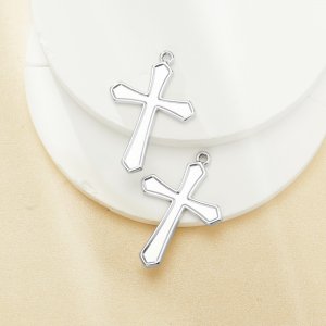 Keepsake Breast Milk Resin Cross Bezel Pendant Settings,Stainless Steel Silver Cross Pendant Charm,DIY Pendant Blank 1431466
