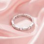 Birthstone Full Band Keepsake Breast Milk Resin Rectangle Bezel Ring Settings,Solid 14K 18K Gold Ring,DIY Ring Supplies 1294933