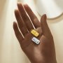 Stainless Steel Sun Moon Eye Rectangle Pendant Charm,Yellow Gold Plated Stainless Steel Pendant,Vintage Styles Pendant Blank 1431444
