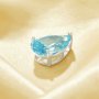 Minimalist Solitaire Pear Pendant With 8x12MM Pear Sky Blue Topaz Gemstone,Solid 925 Sterling Silver Pendant Charm,November Birthstone Pendant 6130055