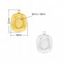 Keepsake Breast Milk Resin Oval Bezel Pendant Settings,Minimalist Stainless Steel Oval Pendant Charm,DIY Pendant Blank Supplies 1421273