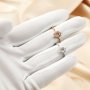 4x6MM Oval Prong Ring Blank Settings Art Deco Bezel Solid 925 Sterling Silver Rose Gold Plated Adjustable Ring Band for Gemstone 1224109