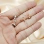 7x10MM Bezel Studs Earrings Settings for Breast Milk Resin Rose Gold Plated Solid 925 Sterling Silver DIY Supplies 1706070