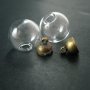 6pcs16mm round glass dome one end open with bronze bail vintage style pendant charm DIY supplies 1810412