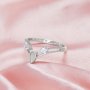 3x5MM Keepsake Breast Milk Resin Pear Bezel Ring Settings,Curve Solid 14K 18K Gold Ring,Moissanite Art Deco Ring,DIY Ring Supplies 1294825