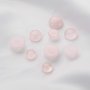 5Pcs Round Pink Rose Quartz Cabochon,October Birthstone Semi Precious Gemstone DIY Jewelry Supplies 4110194