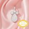 Keepsake Breast Milk Resin Pear Bezel Pendant Settings,Solid 9K 14K 18K Gold Pendant Charm,Moissanite Three Stone DIY Pendant Supplies 1431433