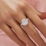 Keepsake Breast Milk Resin Oval Ring Bezel Settings,Solid 14K 18K Gold Ring,Art Deco Solid Back Ring,DIY Ring Supplies For Gemstone 1222150