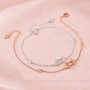 Rectangle Prong Bezel Bracelet Settings,Solid 14K 18K Gold Bracelet,Minimalist Bracelet,DIY Bracelet Supplies 6.5''+2'' 1900330