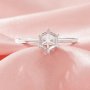 Halo Hexagon Prong Ring Settings,Solid 14K 18K Gold Ring,Minimalist Hexagon Ring,Simple Hexagon Ring,DIY Ring Supplies 1294984