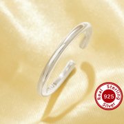 Simple 2MM Thin Ring, Solid 925 Sterling Silver Ring,Stackable Ring,Adjustable Ring,DIY Ring Supplies 6290623