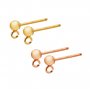 1Pair 2MM Ball Post Studs Earrings with Open Loop,14k Gold Filled Ball Studs Earringss,Minimalist Earringss,DIY Earringss Supplies 1706124