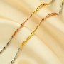 2MM Twist Snake Chain Necklace,Triple Twist Snake Chain,Solid 925 Sterling Silver Rose Gold Plated Necklace Chain,Simple Choker Chain 16Inches 1320035