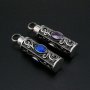 1Pcs Stainless Steel Tube Keepsake Ash Canister Cremation Urn Wish Vial Pendant Prayer Purfume Box 10x38MM Antiqued Silver 1190021