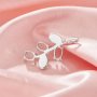 4x6MM Keepsake Breast Milk Resin Oval Bezel Pendant Settings,Tree Branch Leaf Solid 9K 14K 18K Gold Pendant Charm,Oval Prong Pendant Settings 1421249