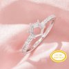 Hexagon Prong Ring Settings,Solid 14K 18K Gold Moissanite Ring,Minimalist Moissanite Ring,DIY Ring Supplies 1294981