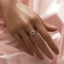 4MM Round Prong Ring Settings, Flower Solid 14K 18K Gold Ring,Vintage Styles Flower Ring,DIY Ring Supplies For Gemstone 1212137