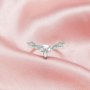 Keepsake Breast Milk Resin 2x4MM Marquise Bezel Birthstone Stacker Ring Settings,Curve Solid 925 Sterling Silver Ring,Stackable Ring,DIY Ring Supplies 1294849