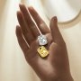 9MM Keepsake Breast Milk Resin Star Bezel Pendant Settings,Yellow Gold Plated Stainless Steel Star Pendant Charm,DIY Pendant Blank 1431442
