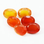 1Pcs 6x8MM Oval Faceted Dyed Yellow Orange Red Agate Semi-precious Gemstone for DIY Jewelry Supplies 4120137