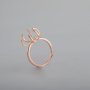 1Pcs Irregular Stone Prong Claw Bezel 925 Sterling Silver Rose Gold Adjustable Ring Settings DIY Supplies Findings 1294147