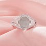 Keepsake Breast Milk Resin Round Ring Bezel Settings,Split Shank Solid 14K 18K Gold Ring,Eye Shape Art Deco Solid Back Ring,DIY Ring Supplies 1212132