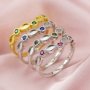 Solid 18K Gold Keepsake Ring Settings for Breast Milk Resin 2x4MM Marquise Bezel with 2mm Birthstone Stackable Ring Curved Bezel 1294287