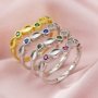 Keepsake Solid 9K 14K 18K Gold Ring Settings for Breast Milk Resin 2x4MM Marquise Bezel with 2mm Birthstone Stackable Ring Curved Bezel 1294287