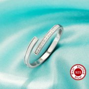 Keepsake Breast Milk Resin Channel Ring Settings,Solid 925 Sterling Silver Ring,Bypass Moissanite Ring,DIY Ring Supplies 1295077