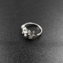 1Pcs 4MM Round Cz Stone Prong Setting Tree Branch Leaf 925 Sterling Silver Bezel Tray Adjustable Ring Settings 1212037