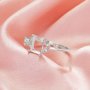 Rectangle Prong Ring Settings,Solid 14K 18K Gold Ring,Tree Branch Leaf Art Deco Rectangle Ring,DIY Ring Supplies For Gemstone 1295101