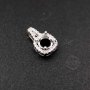 1Pcs 6.5-9MM Round Prong Bezel Settings For Gems Cz Stone Solid 925 Sterling Silver DIY Square Pendant Charm Tray 1411212