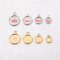 5Pcs 6-12MM Silver Gold Tone Stainless Steel Thick Round Pendant Charm Bezel DIY Supplies Findings 1411220