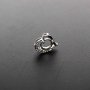 1Pcs 5-9MM Simple Round Bezel Gemstone Cz Stone Solid 925 Sterling Silver Prong Pendant Charm Settings Heart Shaple 1411230