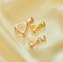 Triangle Prong Pendant Settings,Solid 925 Sterling Silver Rose Gold Plated Pendant Charm,Minimalist Triangle Pendant,DIY Pendant Supplies 1431495