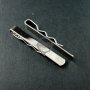 5pcs 5x50mm high quality silver /rhodium plated brass DIY simple base tie bar clip bezel tray DIY supplies 1504010