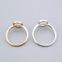 8x10MM Oval Ring Settings Solid 925 Sterling Silver Rose Gold Plated Set Size DIY Ring Bezel for Cabochon Gemstone Supplies 1224080