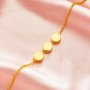 Three Stones 6MM Keepsake Breast Milk Resin Round Bezel Bracelet Settings,Solid Back Solid 14K 18K Gold Bracelet,DIY Bracelet Supplies 6.5''+2'' 1900343