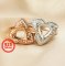 1Pcs 8MM Trillion Bezel Pave Flower Head Rose Gold Plated Solid 925 Sterling Silver Adjustable Ring Settings For DIY Gems Moissanite Stone 1294155