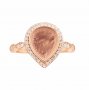 Keepsake Breast Milk Resin Ring Settings Solid 925 Sterling Silver Rose Gold Plated Halo Pear Bezel Art Deco Band Stackable Ring 8x10MM 1294280