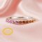 2MM Dainty Birthstone Eternity Ring Mixed Color Gemstone Wedding Engagement Full Band Stackable Ring Solid 14K Gold Ring 1294296