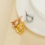 7x9MM Pear Prongs Bezel Pendant Settings,Rose Yellow Gold Plated Stainless Steel Pear Pendant Charm,Minimalist Pendant,Simple Pendant Blank 1431456