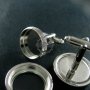 1Pair 16MM Setting Silver Round 3MM Deep Bezel Tray Floating Charm DIY Photo Cufflinks,Wedding Cuff Link Blanks Supplies 1500038