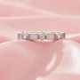 Birthstone Full Band Keepsake Breast Milk Resin Rectangle Bezel Ring Settings,Solid 14K 18K Gold Ring,DIY Ring Supplies 1294933