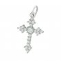 12x15MM Pave CZ Stone Cross Charm,Solid 925 Sterling Silver Pendant Charm,DIY Pendant Charm Supplies 1431191