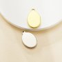 Keepsake Breast Milk Resin Oval Bezel Pendant Settings,Simple Stainless Steel Oval Pendant Charm,DIY Pendant Blank Supplies 1421276