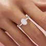 Keepsake Breast Milk Resin Oval Bezel Ring Settings,Solid 9K 14K 18K Gold Ring,Art Deco Ring,DIY Ring Supplies 1222125
