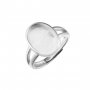 10x14MM Oval Bezel Ring Settings Solid Back Breast Milk Resin 925 Sterling Silver DIY Split Shank Adjustable Ring 1222045