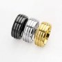 Keepsake Mens' Resin Ashes Channel Ring Settings,Three Channel Bezel Stainless Steel Ring Setting,Silver Gold Black DIY Ring Supplies,1.3MM Width Each Channel 1294592